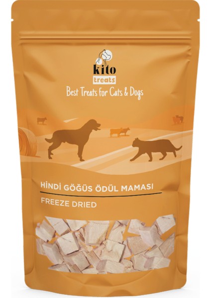 Freeze Dried Hindi Göğüs Kedi Ödül Maması %100 Doğal, Glutensiz 30 gr(Cat Treat)
