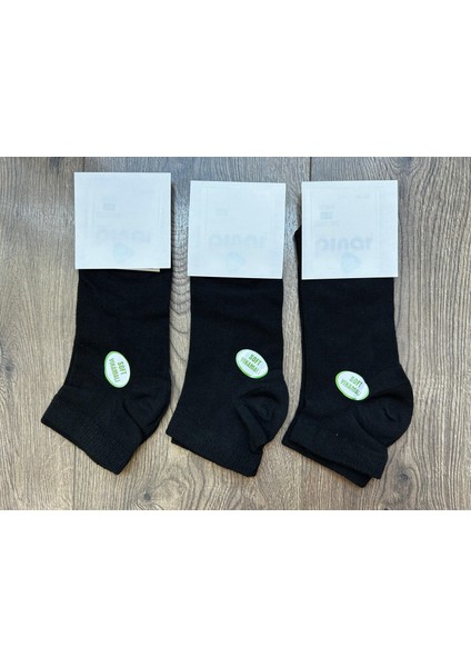 Kadın Viskon Siyah Patik Çorap, Spor Çorap, Kısa Çorap 3 Adet