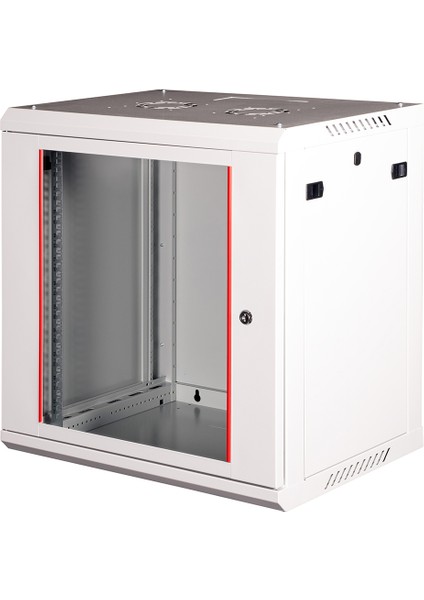 12U 19" Duvar Tipi Rack Kabinet – Genişlik: 600 mm | Derinlik: 450 mm – Açık Gri