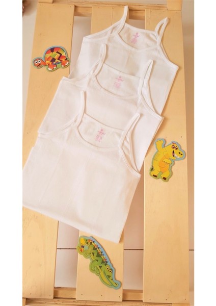 Kız Çocuk 3'lü Ip Askı Atlet