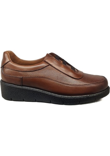 Kadın Hakiki Deri Sıkıştırılmış Köpük Taban Rahat Ultra Hafif Günlük Dolgu Topuk Ayakkabı NAPA-5000