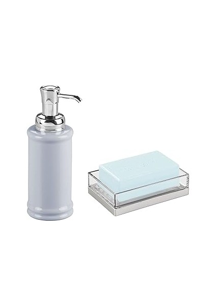 Bosphorus Homi Sivi Sabunluk ve Sabunluk 2 Li̇ Banyo Seti̇