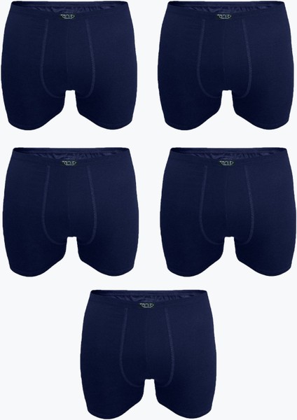 Erkek Siyah 5 Li Likralı Yumuşak Bambu Boxer 5ANT1273