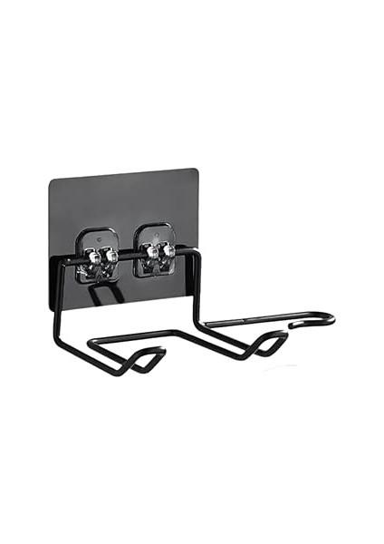 Buffer® Fön Makine Askısı Siyah Yapışkanlı Fön Makine Tutucu
