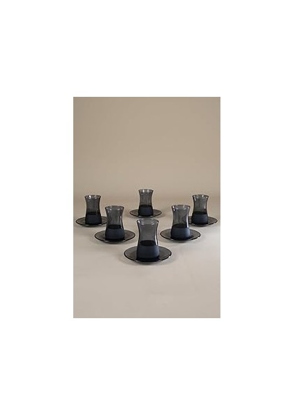 Matte 12 Parça Çay Seti Siyah 170 cc