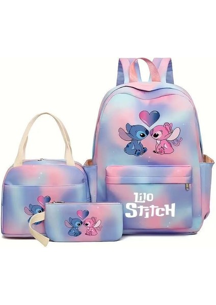 Sidi Tsai'nin Ilk ve Ortaokul Öğrencileri Için Omuz Çantası Yemek Çantası Kalem Çantası Üç Parçalı Takım (Yurt Dışından)