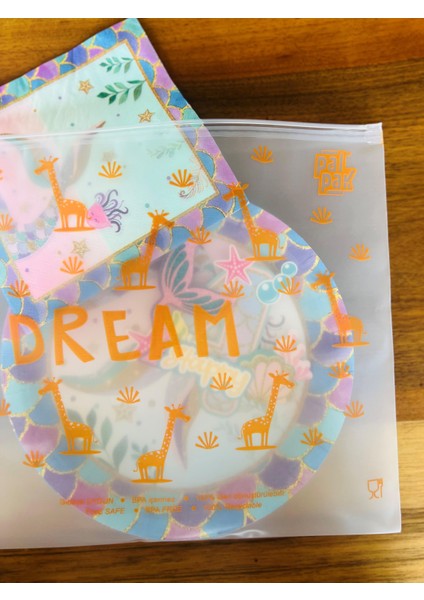 Zürafa Fermuarlı Çok Amaçlı Bebek, çoçuk Eşyaları Torbası 26X33 cm 1 Adet