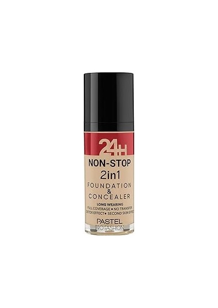 24 H Non-Stop 2 In 1 Fondeten Concealer NO:604