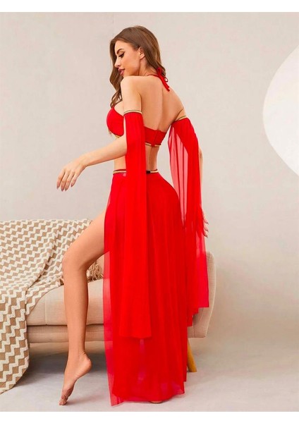 Akbeniz Kadın Danscı Kostüm Takım Kırmızı T1749 modelleri