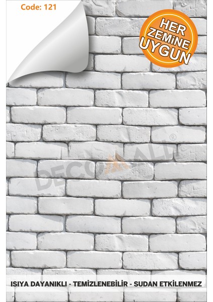 Code 121 Suya Dayanıklı Mutfak Banyo Zemin Mermer Mobilya Fayans Yapışkanlı Folyo Kaplama