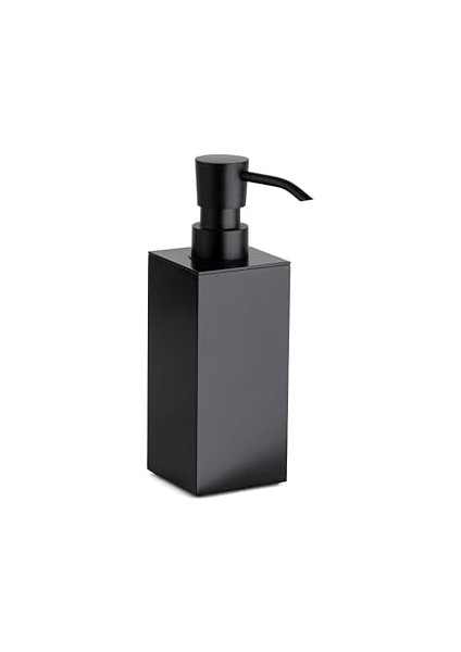 System Tezgah Üstü Mat Siyah Sıvı Sabunluk 60X60MM