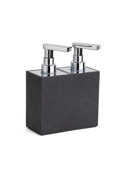 System 2'li Sıvı Sabunluk Siyah/krom Renk 189X88X146 mm