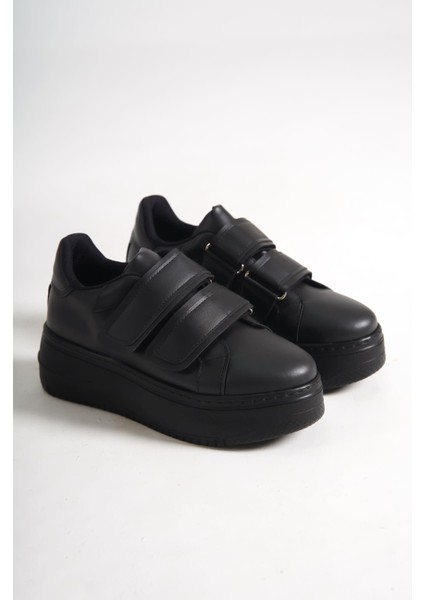 Valencıa Bağcıksız Cırt Cırtlı Ortopedik Taban Kadın Sneaker Spor Ayakkabı Cst - Siyah fırsatları