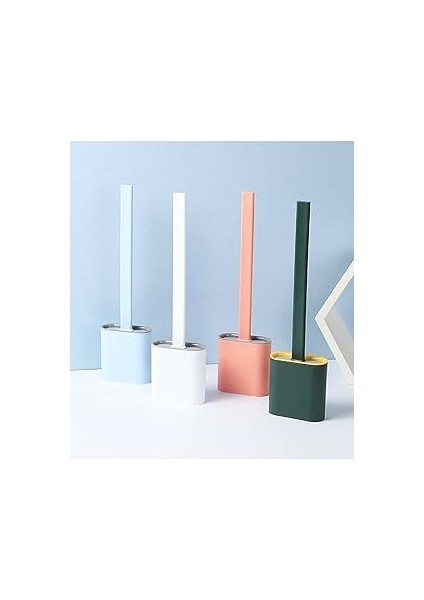 Silikon Banyo Tuvalet Klozet Temizleme Fırçası ve Tutucu