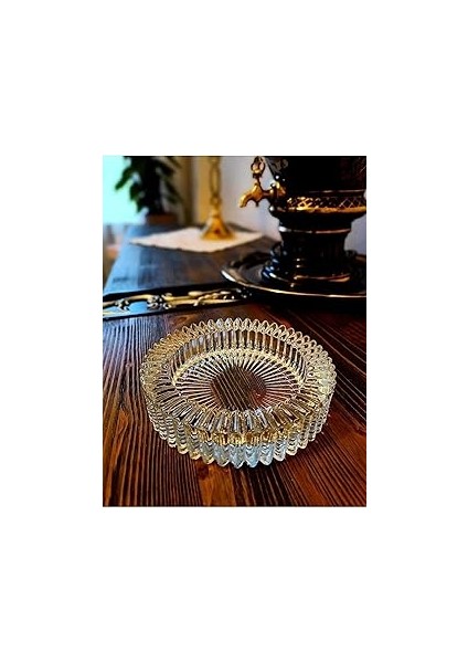 Porselen Diyarı Kristal Lüks Cam Küllük Cam Kül Tablası Puro Kül Tablası Şeffaf