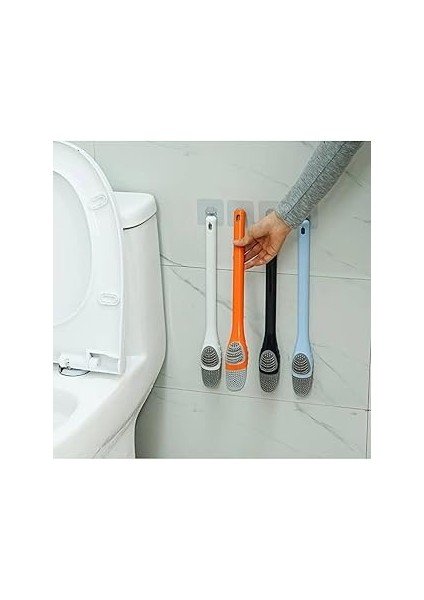 Silikon Tuvalet Klozet Detay Temizleme ve Ince Detay Fırçası 2'li Set