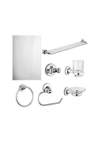 Marin A44949 Aksesuar Seti, 7 Parça, Krom