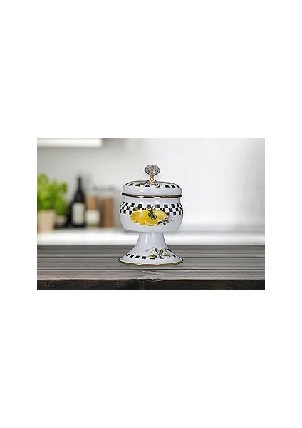 Pr Home Lemon Emaye Ayaklı Şekerlik