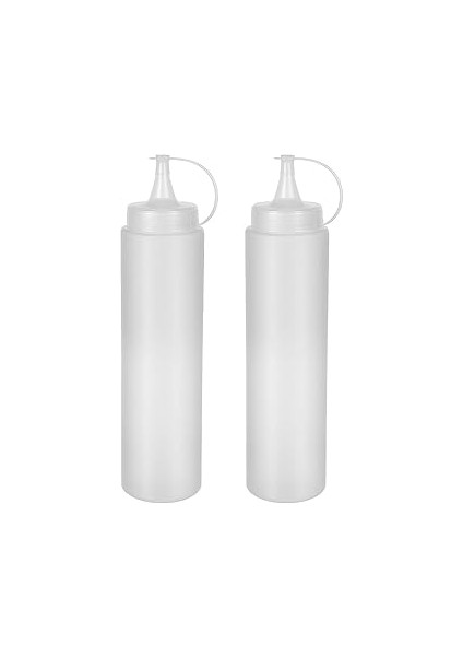 Lirazon 2 Adet Sos Şişesi 700 ml Plastik Yağlık Sirkelik Ketçap Mayonez Sızdırmaz Sosluk Yağdanlık