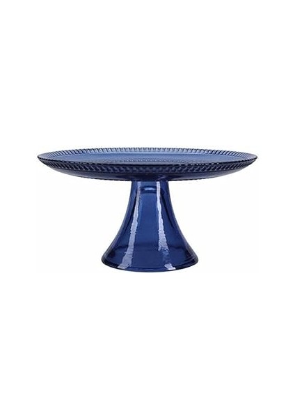 Lina Lacivert Ayaklı Tabak 17 cm