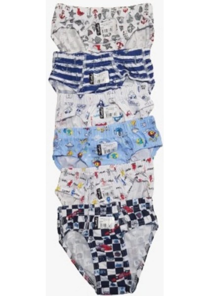 Erkek Çocuk Slip Külot Karışık Desenli 6'lı Paket Elastan Konfor 3-10 Yaş fiyatları