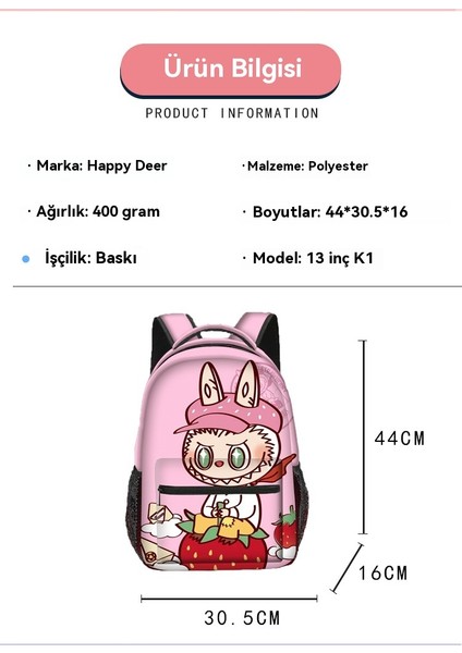 Rabb Baskı Omuz Çocuk Moda Sırt Çantası (Yurt Dışından) fiyatları