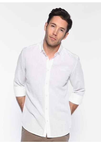 ECKO UNLTD Ecko Unlimited Gömlek Yaka Beyaz Erkek Gömlek Isla