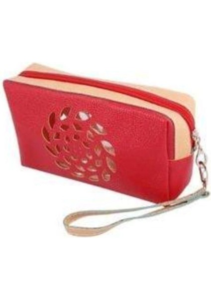 Şık ve Kullanışlı Kırmızı Makyaj Çantası, Tarzınıza Renk Katacak.