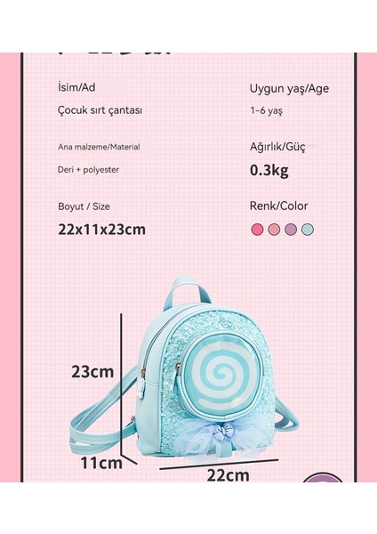 Kızlar Rahat Seyahat Lolipop LED Işık Moda Sırt Çantası (Yurt Dışından) fiyatları