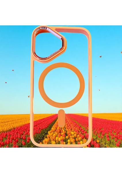 Iphone 16 Uyumlu Kılıf Magsafe ve Şeffaf Lens Koruyuculu