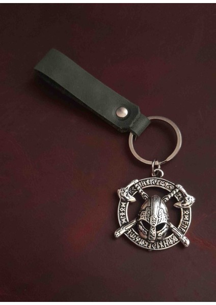 Anahtarlık Sparta Savaşçısı Tasarım El Yapımı Gerçek Deri Anahtarlık