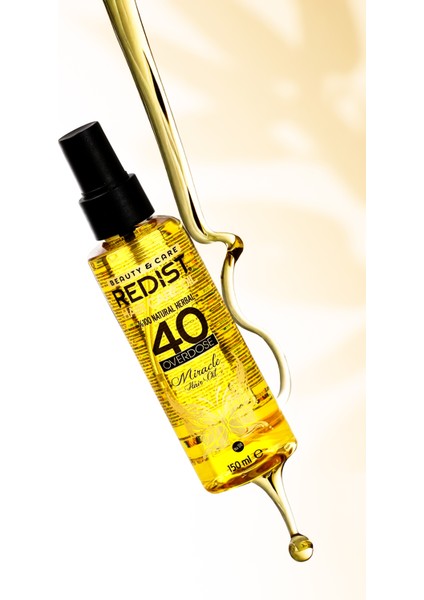 40 Bitkili Saç Bakım Yağı 150 ml | Canlandırıcı ve Besleyici