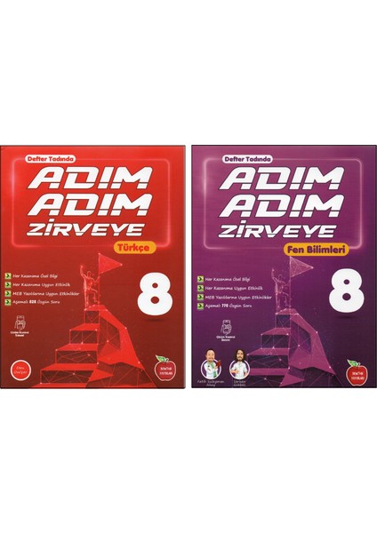 Newton 8. Sınıf Adım Adım Zirveye Türkçe+Fen Bilimleri (2 Kitap)
