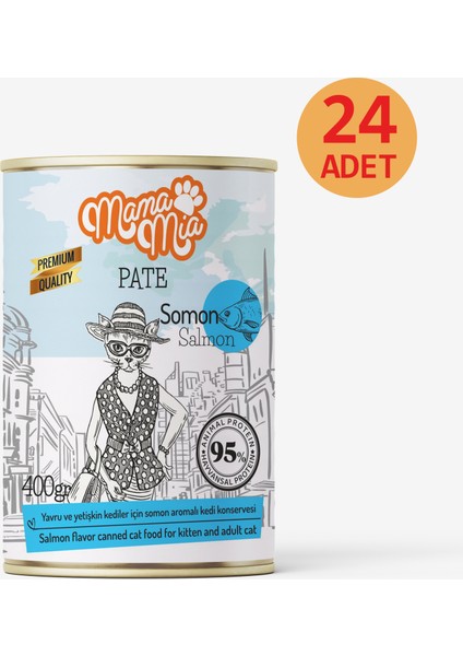 somonlu Kedi konservesi 400 gr x 24 Adet