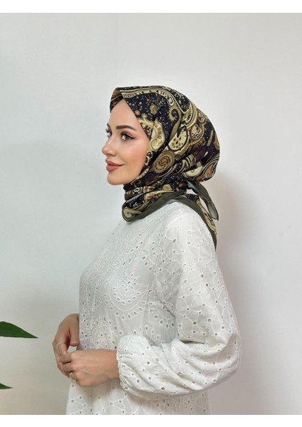 Meduse Desen Eşarp - Haki