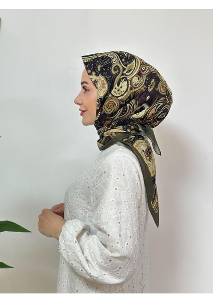 Meduse Desen Eşarp - Haki fiyatları