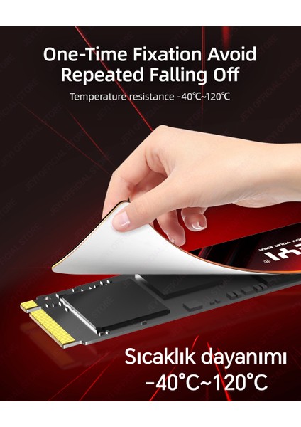 JEYI M.2 2280 Ssd Grafen Bakır Soğutucu-NVMe/SATA için Ultra İnce 0,5 mm Yüksek Isı İletkenliği Soğutma Pedi Yeni Nesil PS5/Dizüstü/Masaüstü