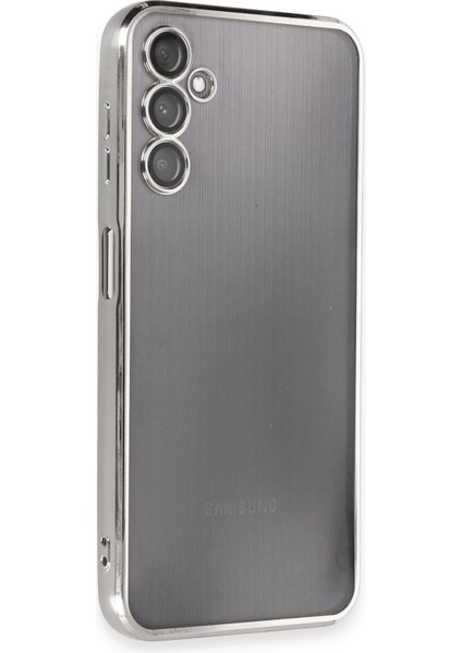 Samsung Galaxy A14 4g Kılıf Razer Lensli Silikon - Gümüş Zrnet