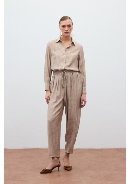 Batık Desenli Pantolon - Bej fiyatları