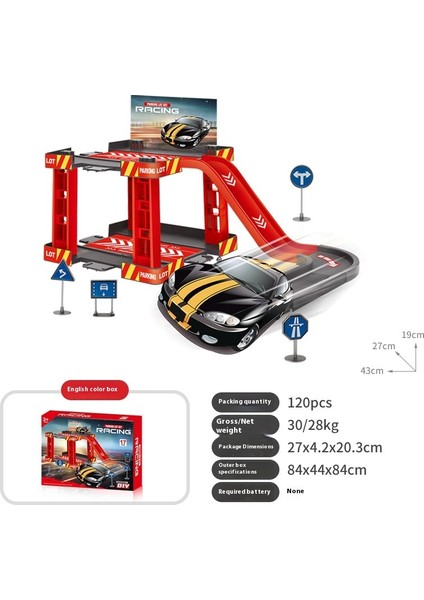 Çocuk Otopark Oyuncak Seti Yapboz Puzzle Pist Araba (Yurt Dışından)