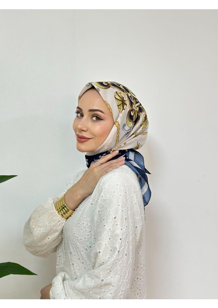 Rigel Desen Eşarp - Lacivert