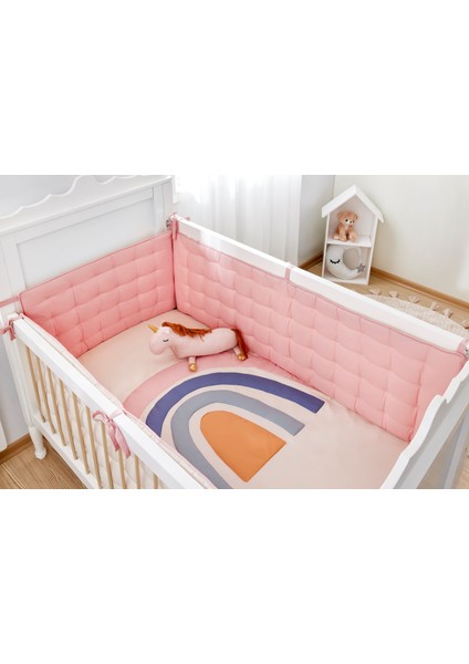 Beşik Kenar Koruyucu Set 4 Parça 70X130 -Pembe