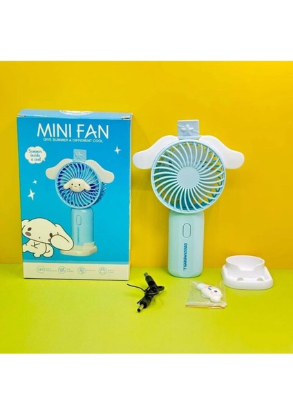 Cinnamoroll Sanrio Şarjlı USB Telefon Tutucu Mini El Fanı Vantilatör Soğutucu modelleri