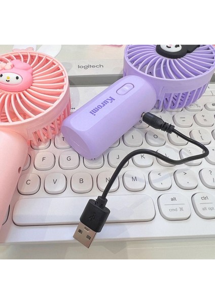 Cinnamoroll Sanrio Şarjlı USB Telefon Tutucu Mini El Fanı Vantilatör Soğutucu fırsatları