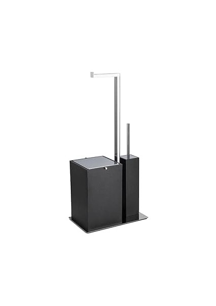 System Hareketli Wc Set Siyah/krom Renk 719X211X350 mm