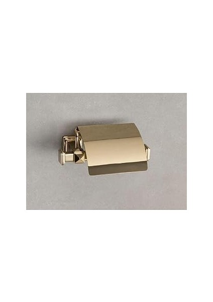 System Dorık Kapaklı Tuvalet Kağıtlığı Gold Renk 67X126X167 mm