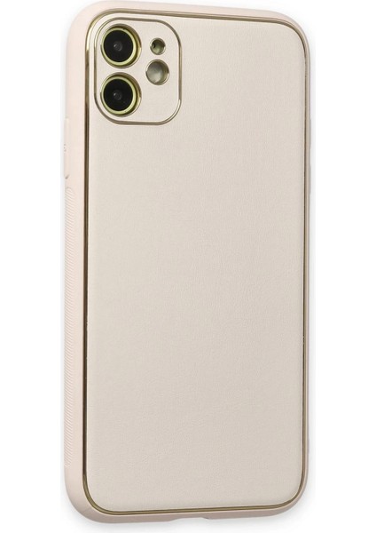Newface iPhone 12 Kılıf Coco Deri Silikon Kapak - Beyaz fiyatları