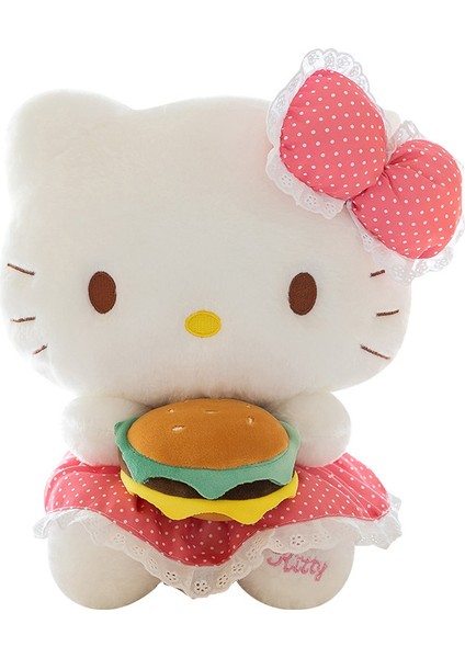 Luxıxı 33CM Burger Kt Kedi Bebek Peluş Oyuncak (Yurt Dışından)