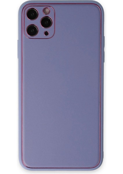 Newface iPhone 11 Pro Max Kılıf Coco Deri Silikon Kapak - Açık Lila