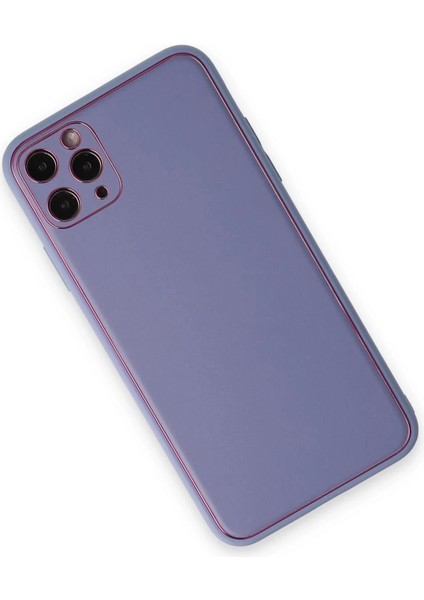 Newface iPhone 11 Pro Max Kılıf Coco Deri Silikon Kapak - Açık Lila fiyatları